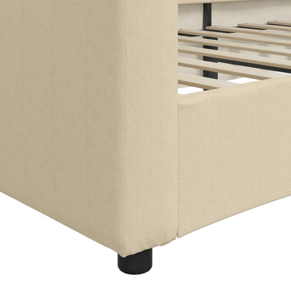 Slaapbank Stof Kleurig 90 x 200 cm Crème zonder matras