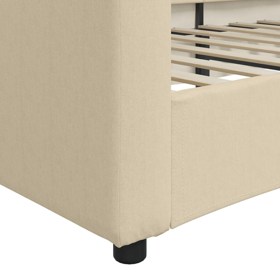 Slaapbank Stof Kleurig 90 x 200 cm Crème zonder matras