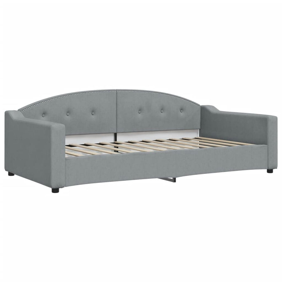 Slaapbank Stof 100 x 200 cm Lichtgrijs zonder matras