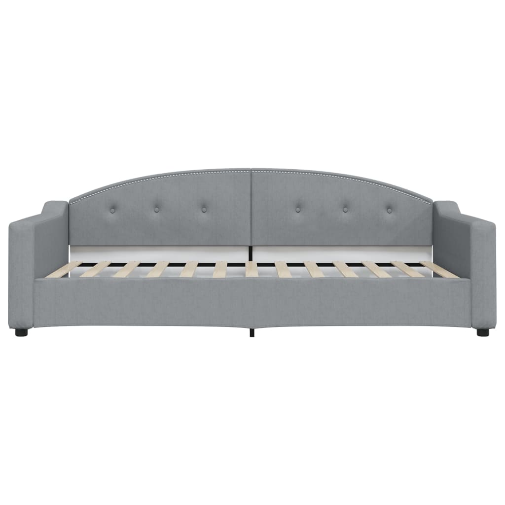 Slaapbank Stof 100 x 200 cm Lichtgrijs zonder matras