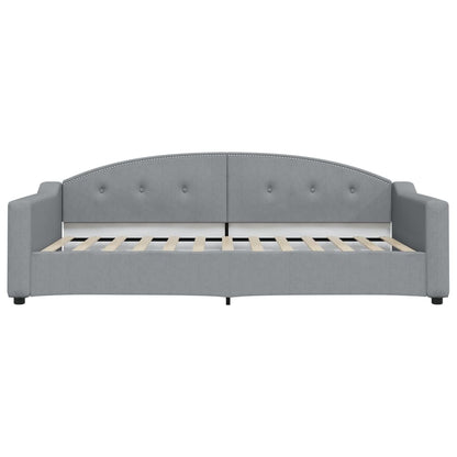 Slaapbank Stof 100 x 200 cm Lichtgrijs zonder matras