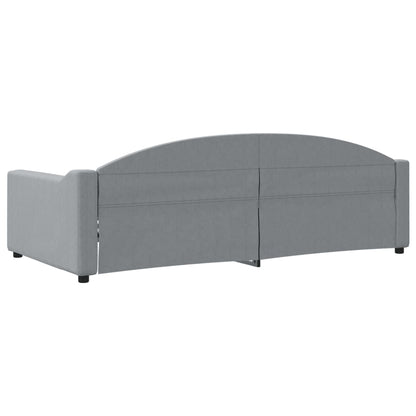 Slaapbank Stof 100 x 200 cm Lichtgrijs zonder matras