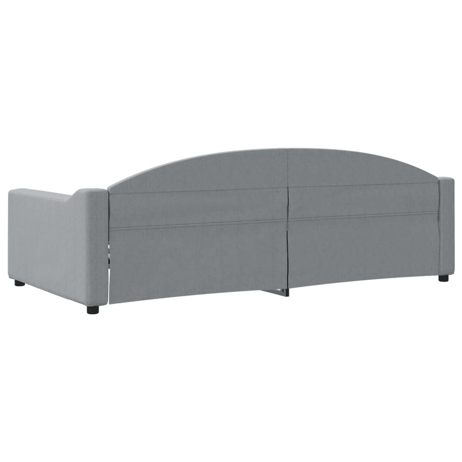 Slaapbank Stof 100 x 200 cm Lichtgrijs zonder matras