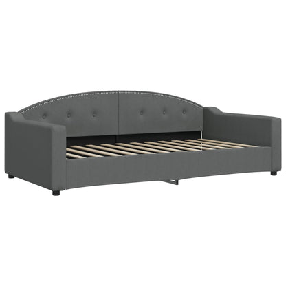 Slaapbank 100x200 cm stof donkergrijs 100 x 200 cm Donkergrijs zonder matras