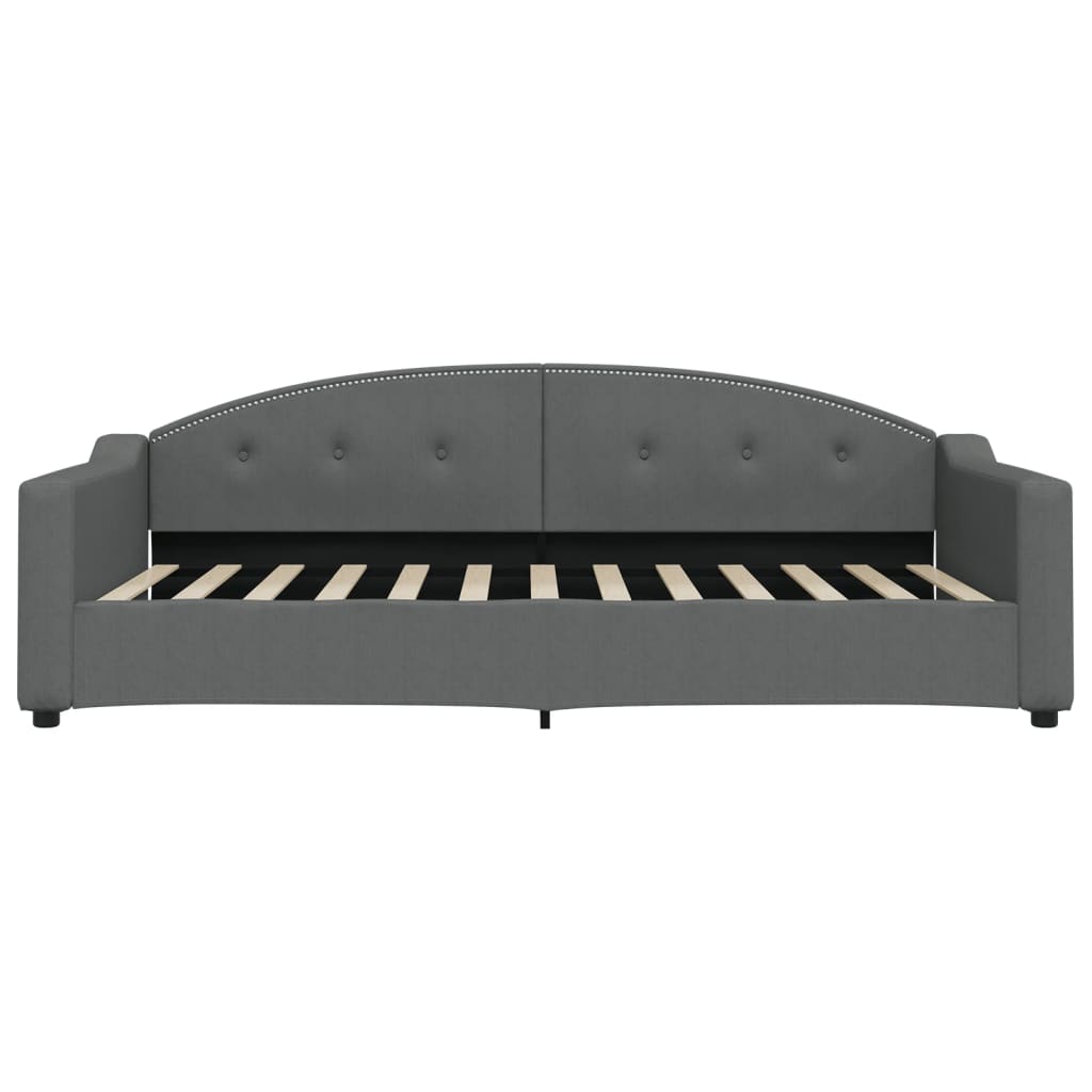 Slaapbank 100x200 cm stof donkergrijs 100 x 200 cm Donkergrijs zonder matras