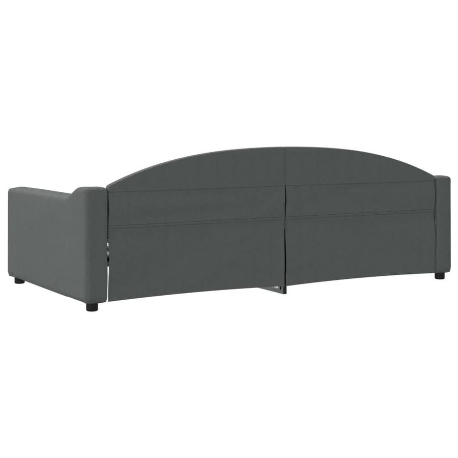 Slaapbank 100x200 cm stof donkergrijs 100 x 200 cm Donkergrijs zonder matras