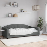 Slaapbank 100x200 cm stof donkergrijs