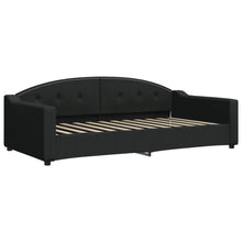 Slaapbank Stof 100 x 200 cm Zwart zonder matras