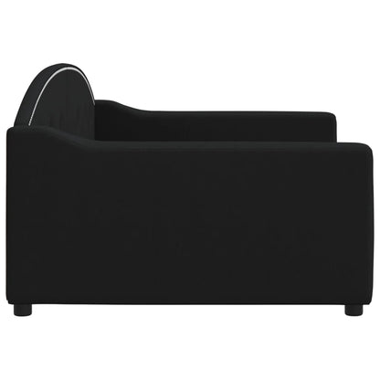Slaapbank Stof 100 x 200 cm Zwart zonder matras