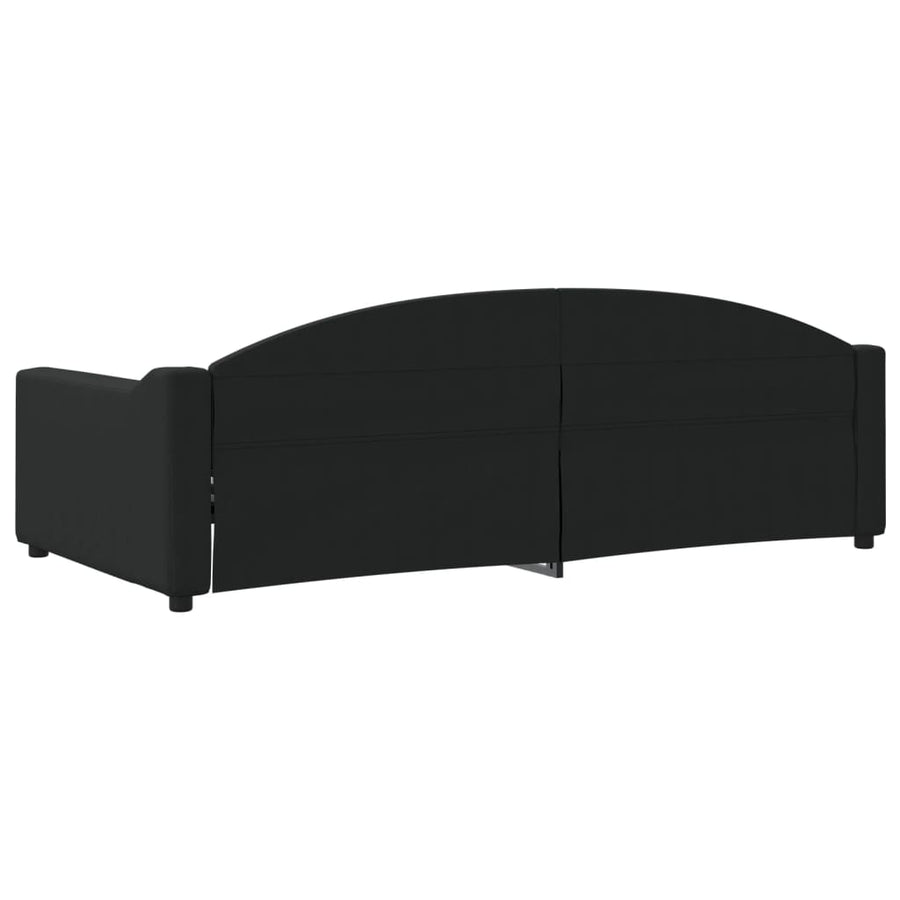 Slaapbank Stof 100 x 200 cm Zwart zonder matras