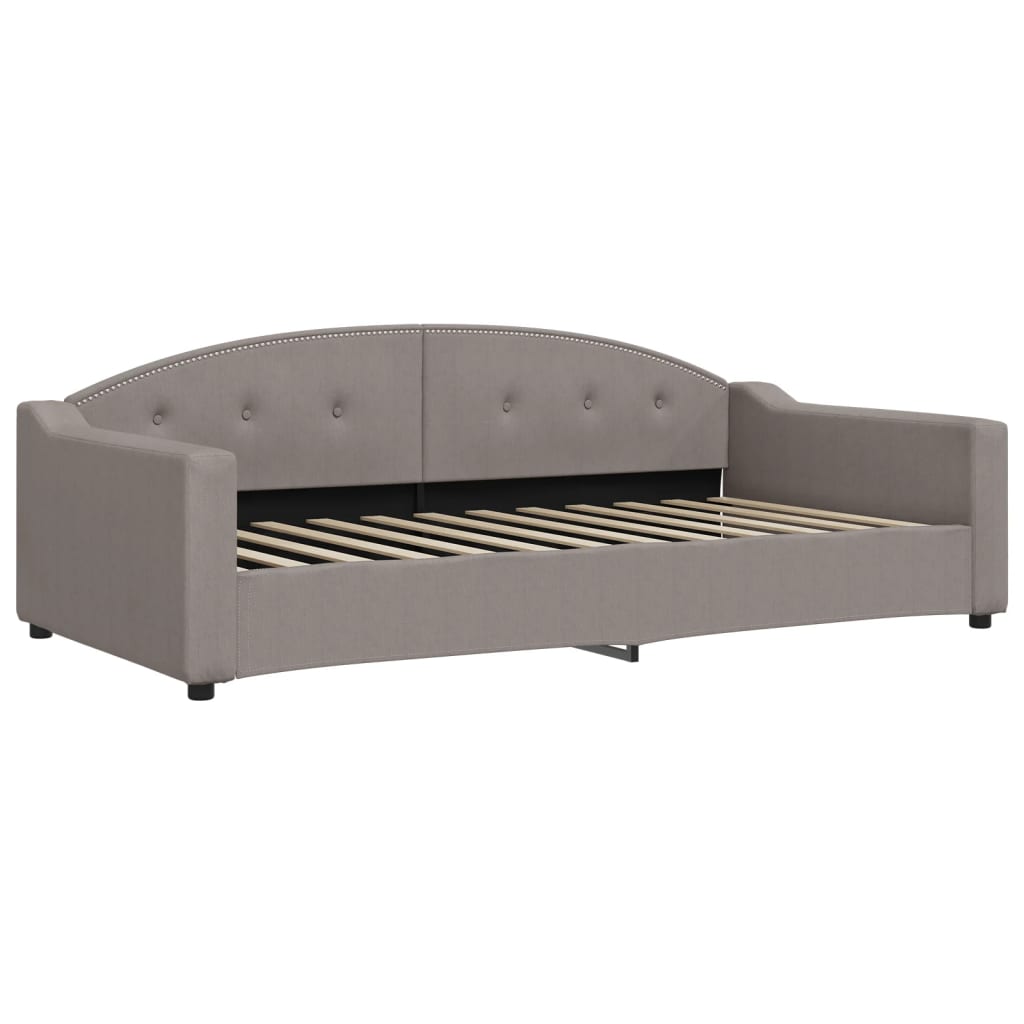 Slaapbank Stof 100 x 200 cm Taupe zonder matras