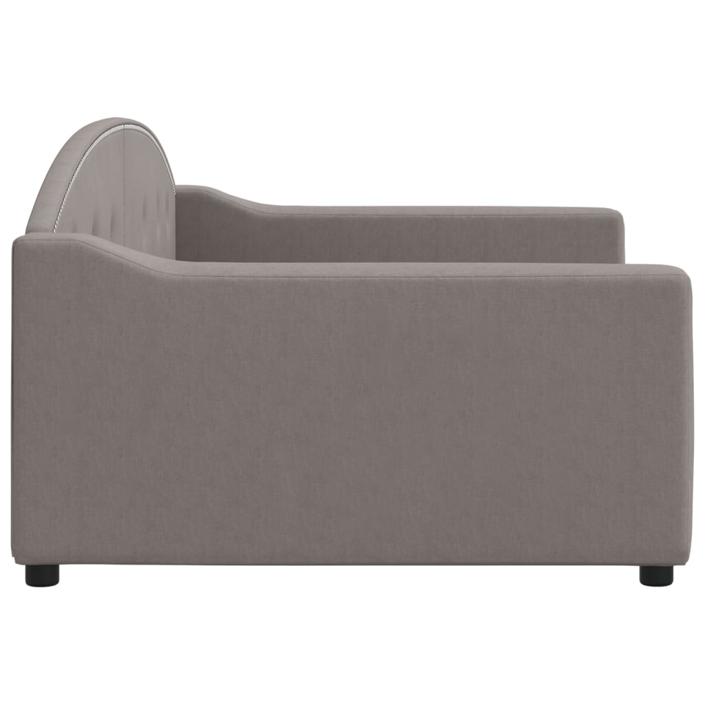 Slaapbank Stof 100 x 200 cm Taupe zonder matras