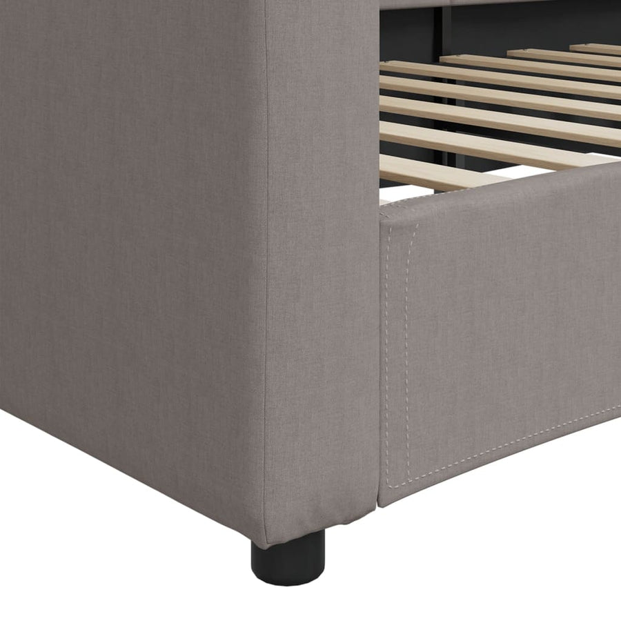 Slaapbank Stof 100 x 200 cm Taupe zonder matras