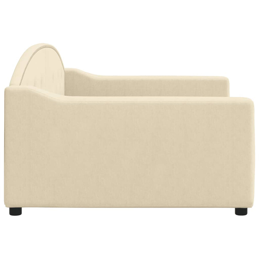 Slaapbank Stof Kleurig 100 x 200 cm Crème zonder matras