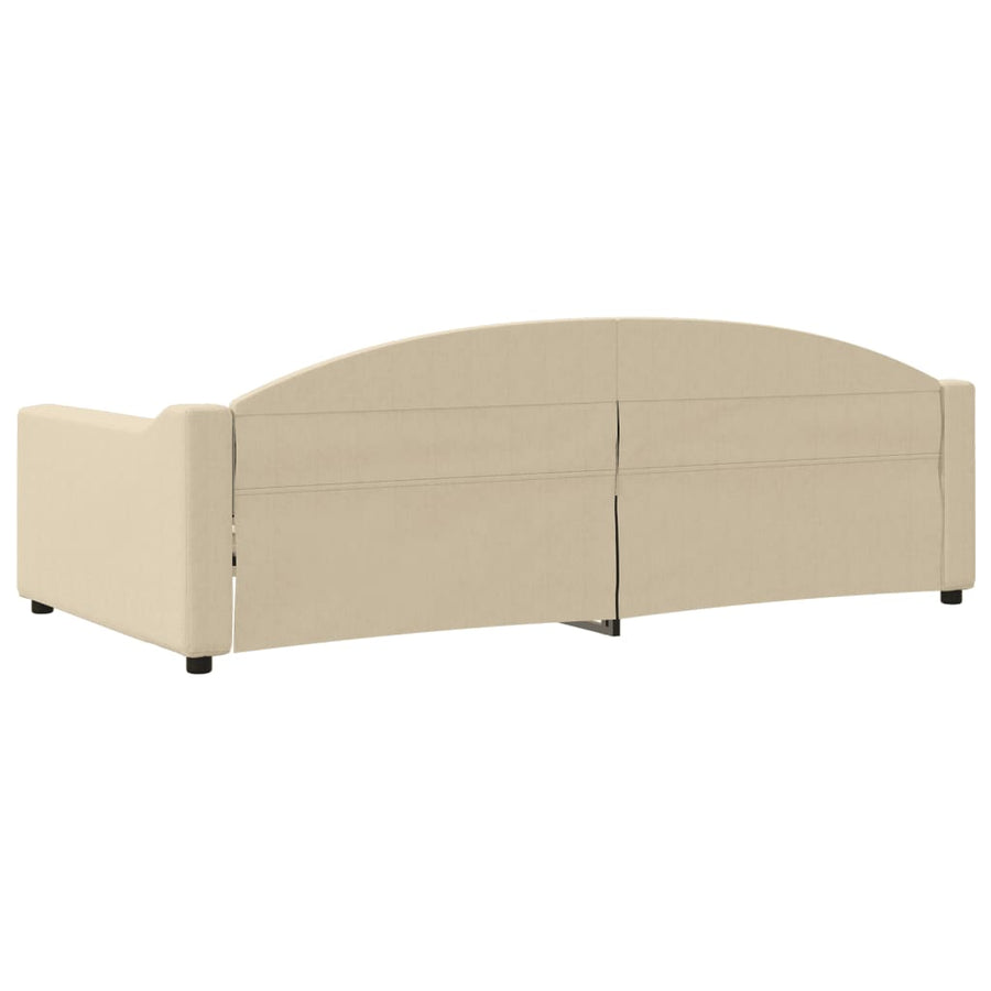 Slaapbank Stof Kleurig 100 x 200 cm Crème zonder matras