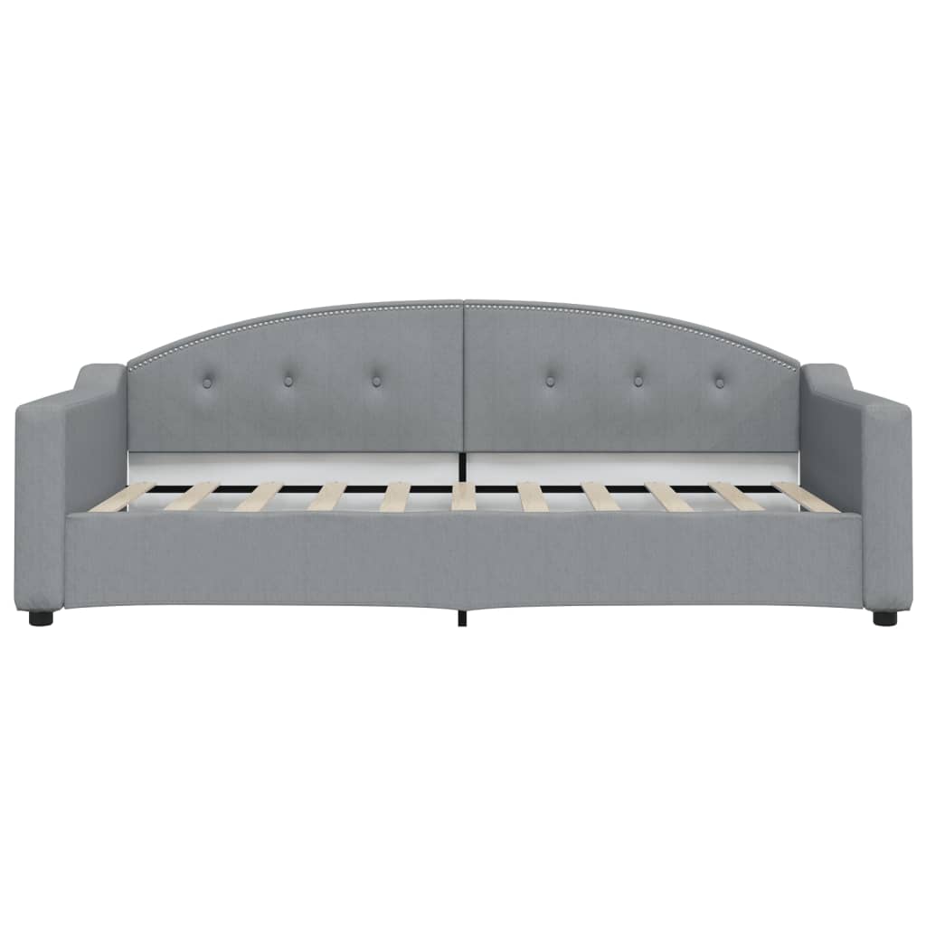 Slaapbank Stof 90 x 190 cm Lichtgrijs zonder matras
