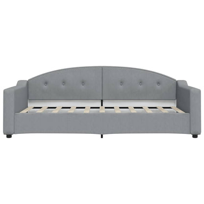 Slaapbank Stof 90 x 190 cm Lichtgrijs zonder matras