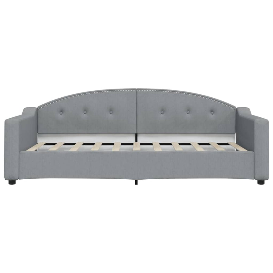 Slaapbank Stof 90 x 190 cm Lichtgrijs zonder matras