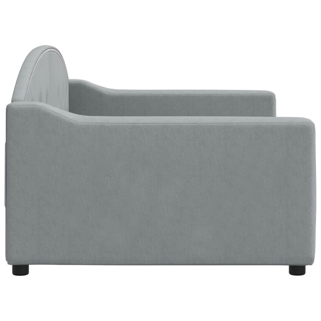 Slaapbank Stof 90 x 190 cm Lichtgrijs zonder matras