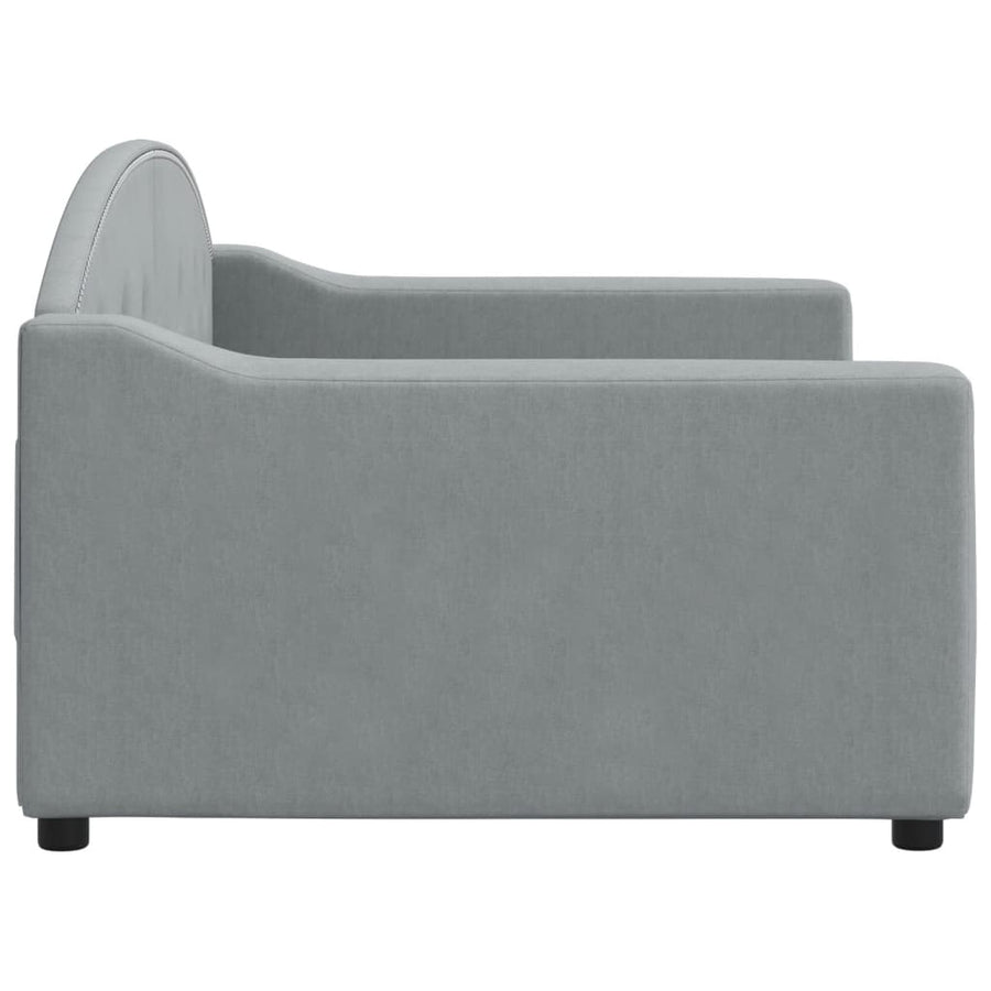 Slaapbank Stof 90 x 190 cm Lichtgrijs zonder matras