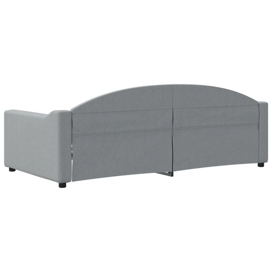 Slaapbank Stof 90 x 190 cm Lichtgrijs zonder matras