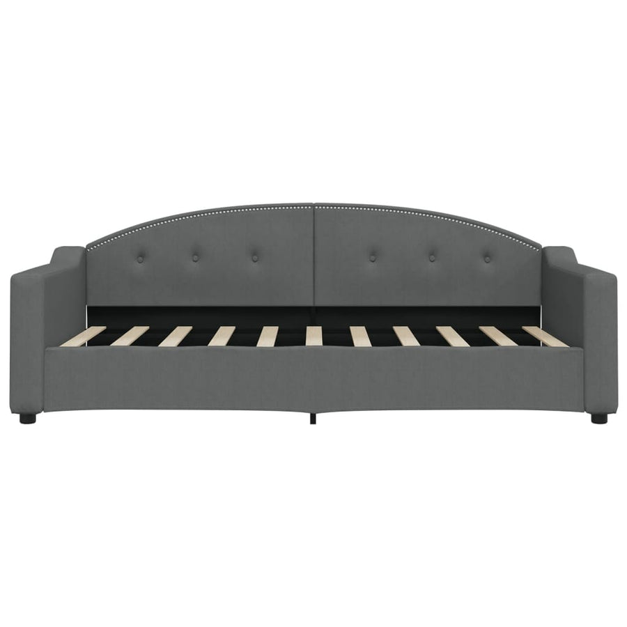 Slaapbank 90x190 cm stof donkergrijs 90 x 190 cm Donkergrijs zonder matras