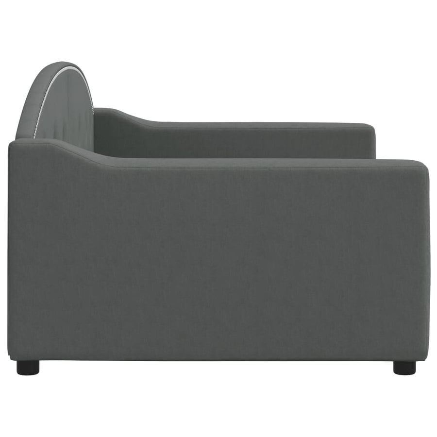 Slaapbank 90x190 cm stof donkergrijs 90 x 190 cm Donkergrijs zonder matras