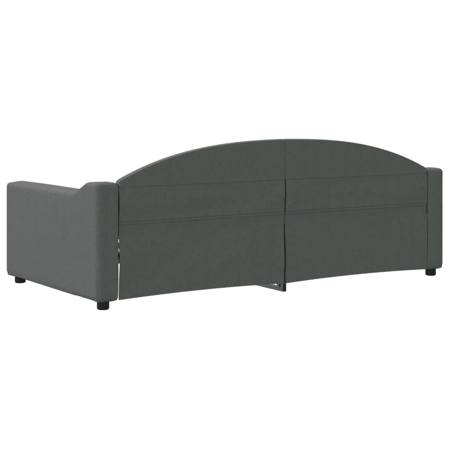 Slaapbank 90x190 cm stof donkergrijs 90 x 190 cm Donkergrijs zonder matras