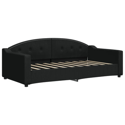 Slaapbank Stof 90 x 190 cm Zwart zonder matras