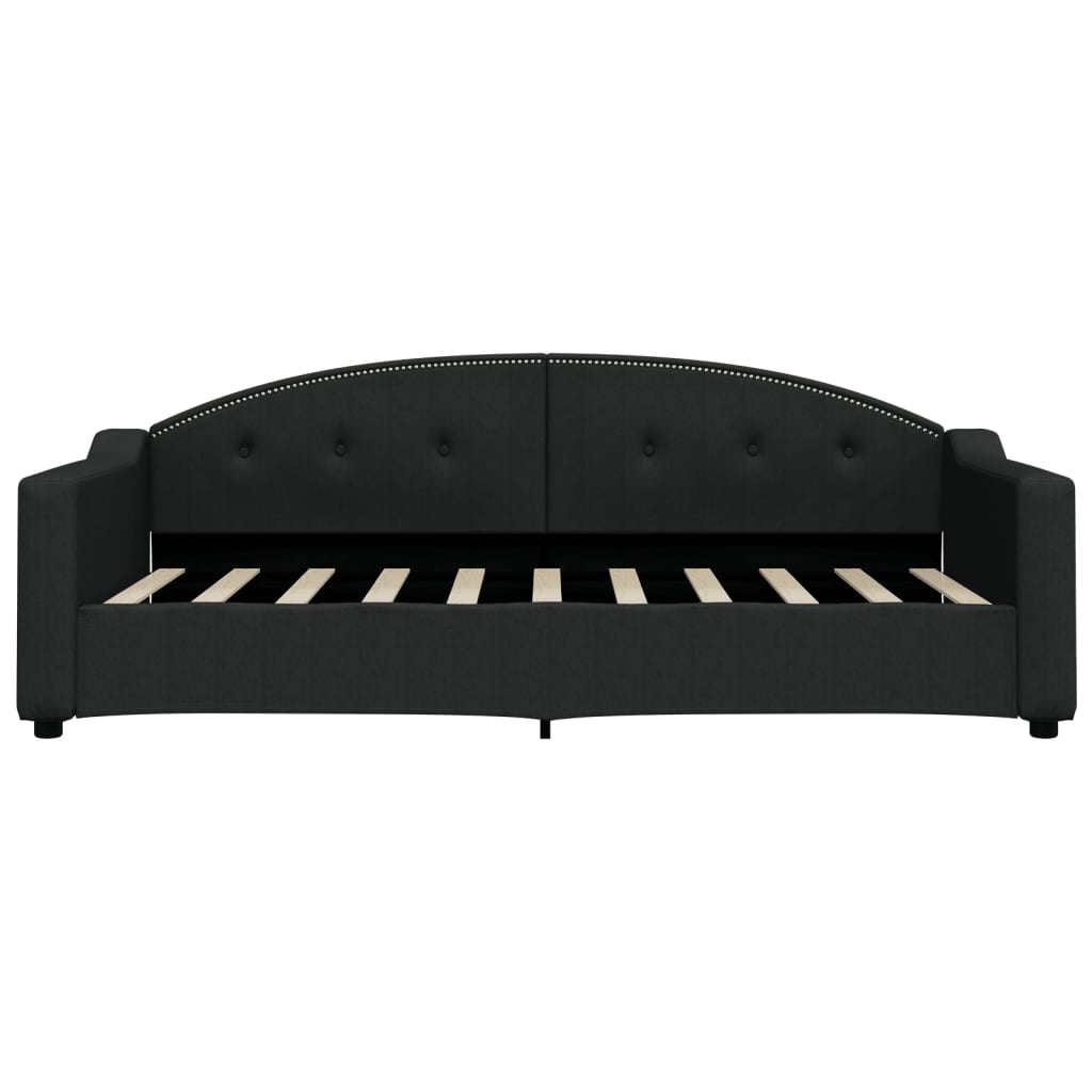 Slaapbank Stof 90 x 190 cm Zwart zonder matras