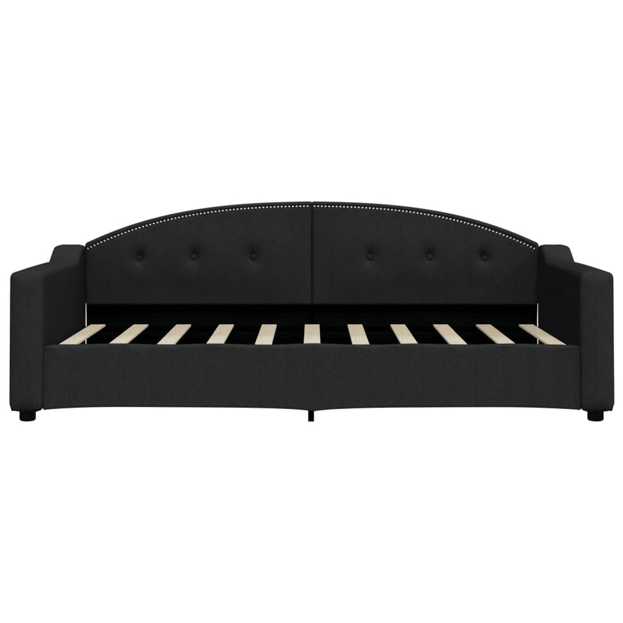 Slaapbank Stof 90 x 190 cm Zwart zonder matras