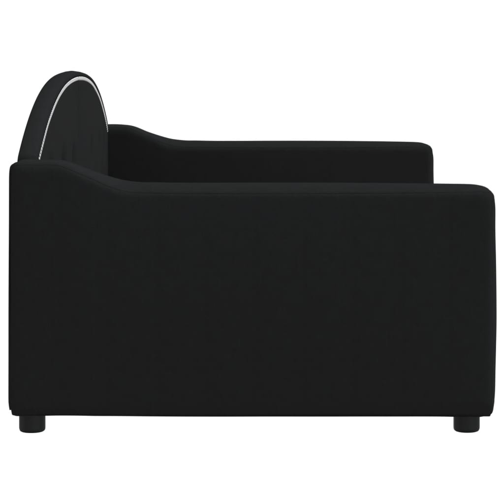 Slaapbank Stof 90 x 190 cm Zwart zonder matras