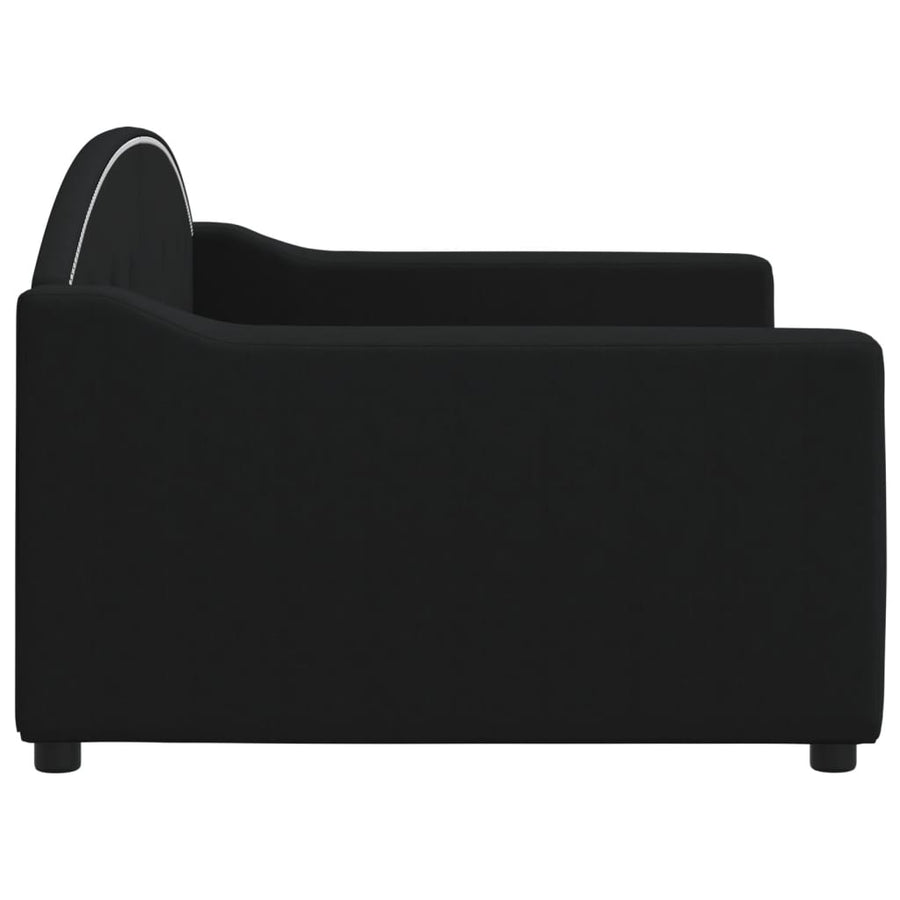 Slaapbank Stof 90 x 190 cm Zwart zonder matras