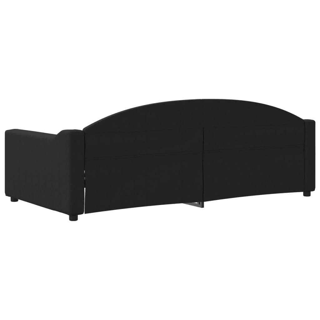 Slaapbank Stof 90 x 190 cm Zwart zonder matras