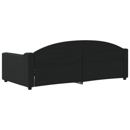 Slaapbank Stof 90 x 190 cm Zwart zonder matras