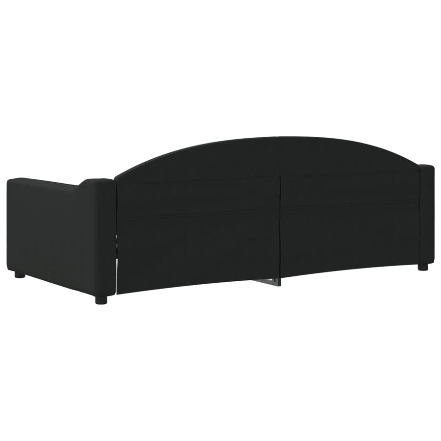 Slaapbank Stof 90 x 190 cm Zwart zonder matras