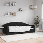 Slaapbank 90x190 cm stof zwart