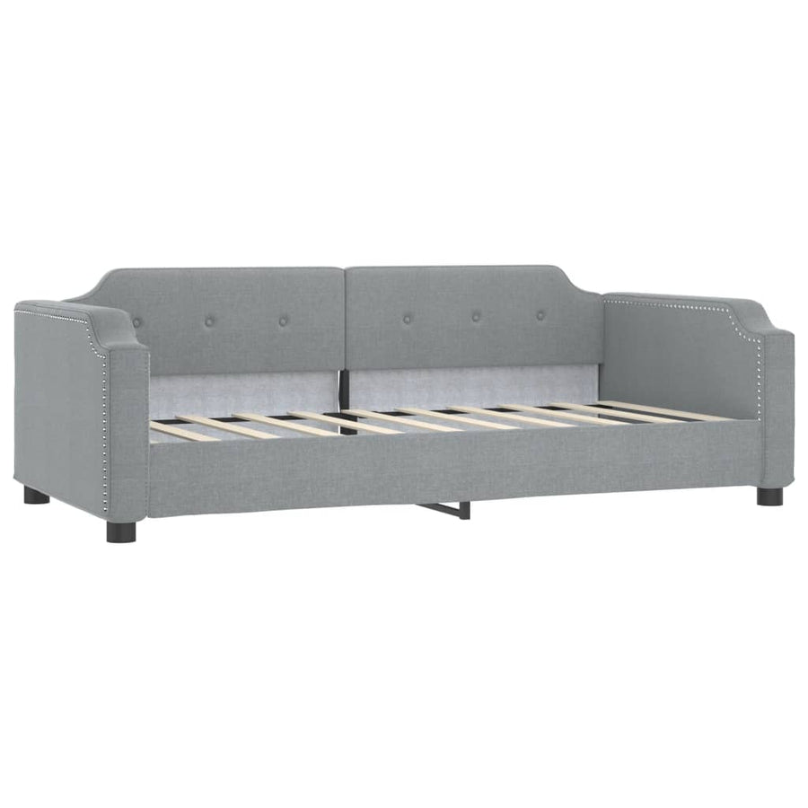Slaapbank Stof 80 x 200 cm Lichtgrijs zonder matras