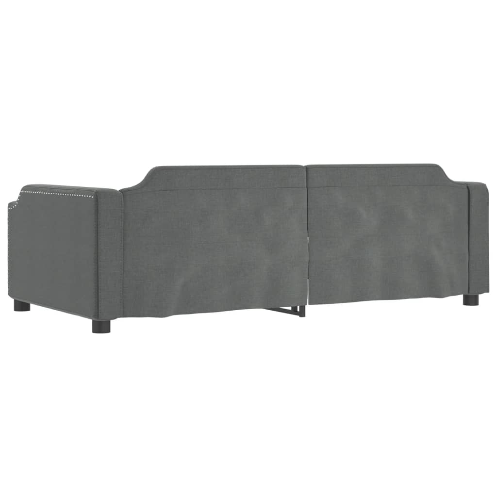 Slaapbank Stof 80 x 200 cm Donkergrijs zonder matras