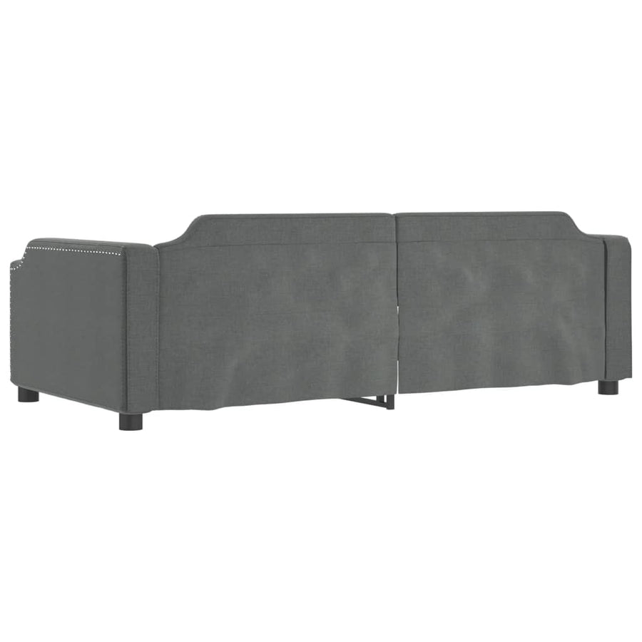 Slaapbank Stof 80 x 200 cm Donkergrijs zonder matras