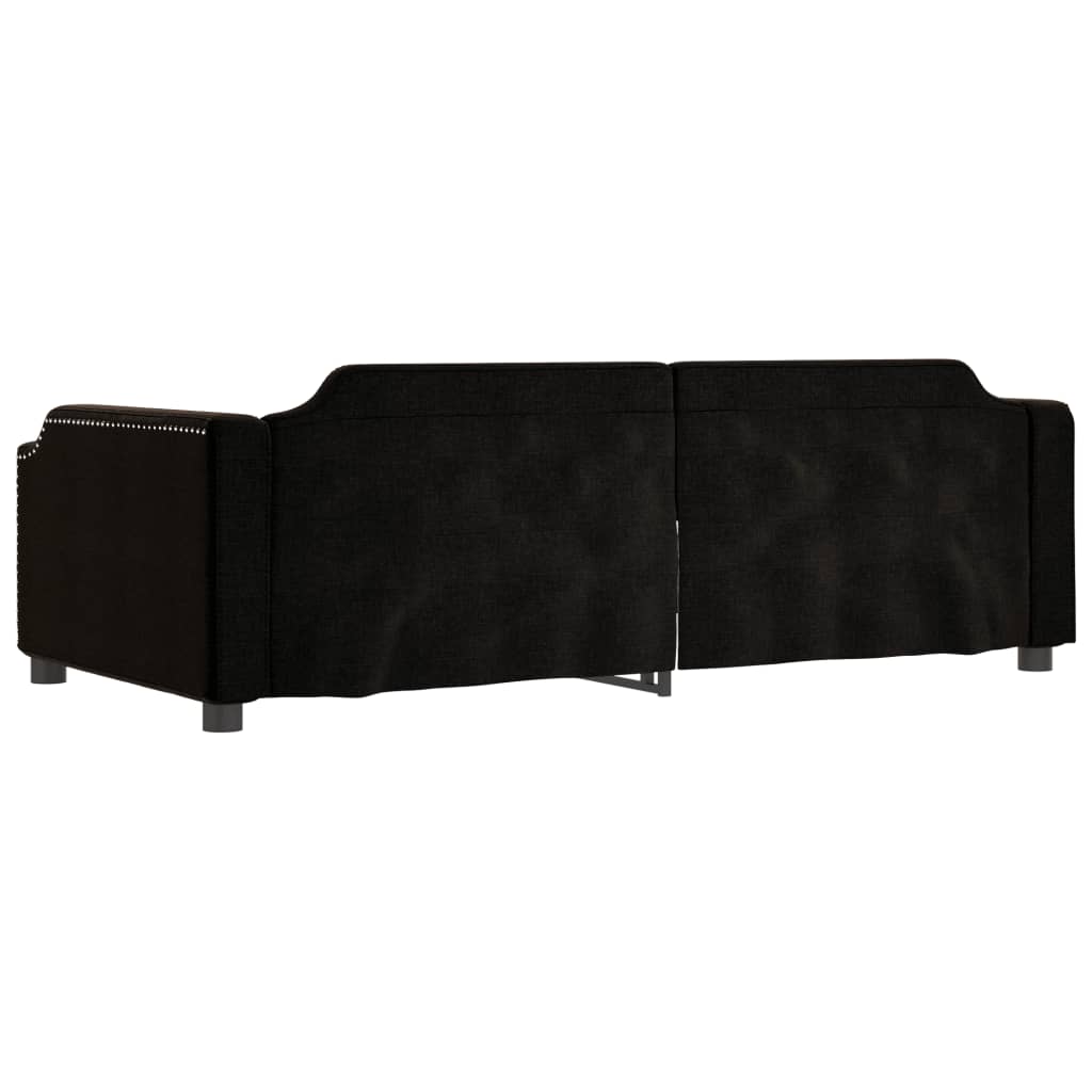 Slaapbank Stof 80 x 200 cm Zwart zonder matras
