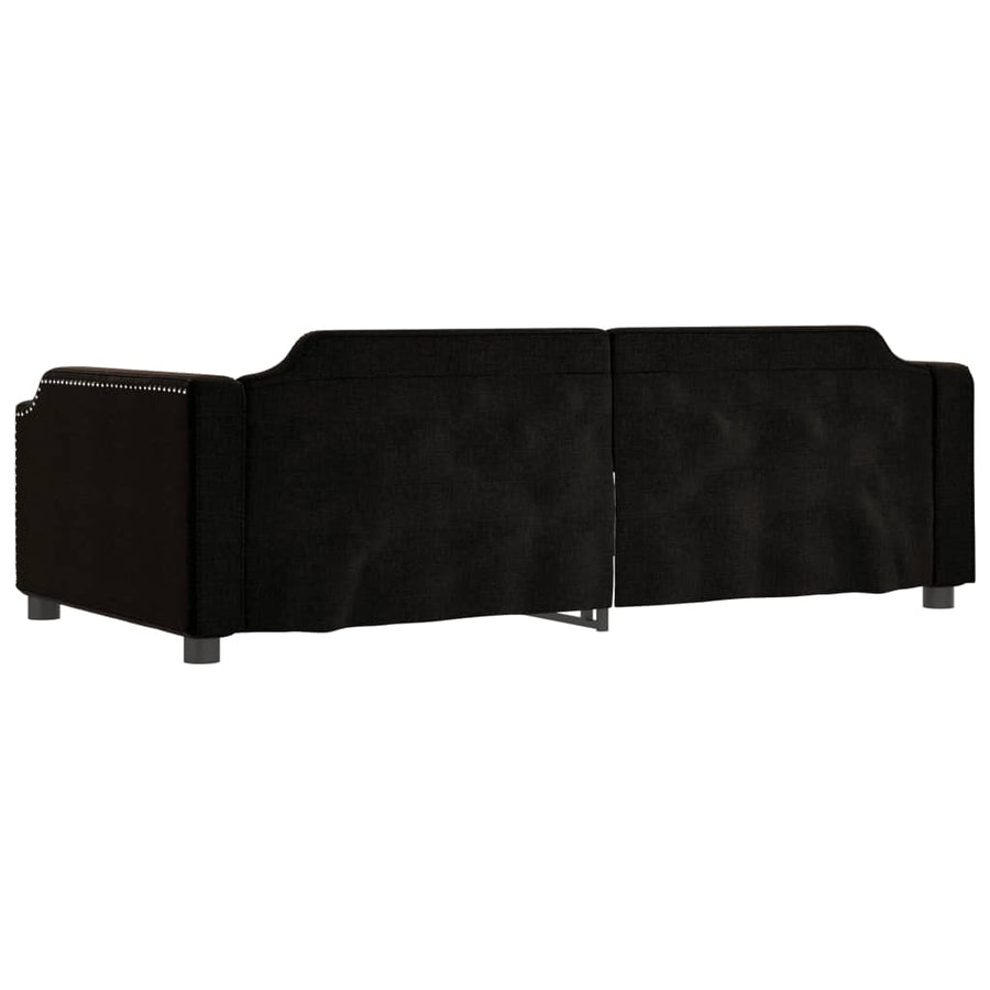Slaapbank Stof 80 x 200 cm Zwart zonder matras