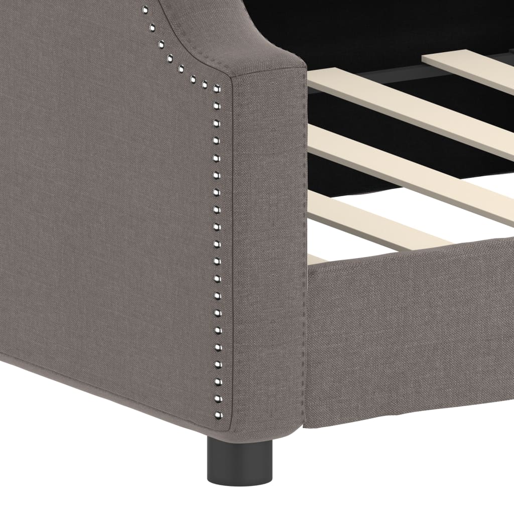 Slaapbank Stof 80 x 200 cm Taupe zonder matras