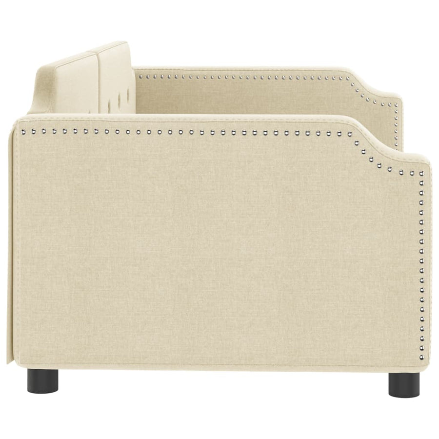 Slaapbank Stof Kleurig 80 x 200 cm Crème zonder matras