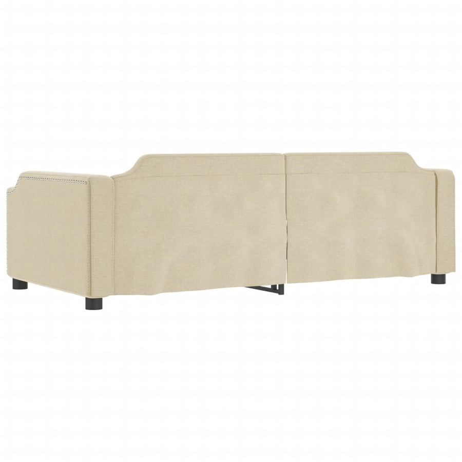 Slaapbank Stof Kleurig 80 x 200 cm Crème zonder matras