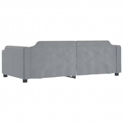 Slaapbank Stof 90 x 200 cm Lichtgrijs zonder matras