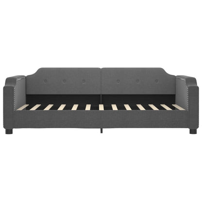 Slaapbank Stof 90 x 200 cm Donkergrijs zonder matras