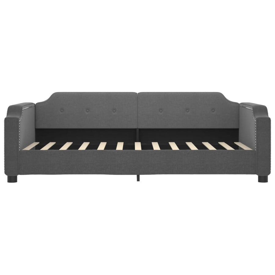 Slaapbank Stof 90 x 200 cm Donkergrijs zonder matras