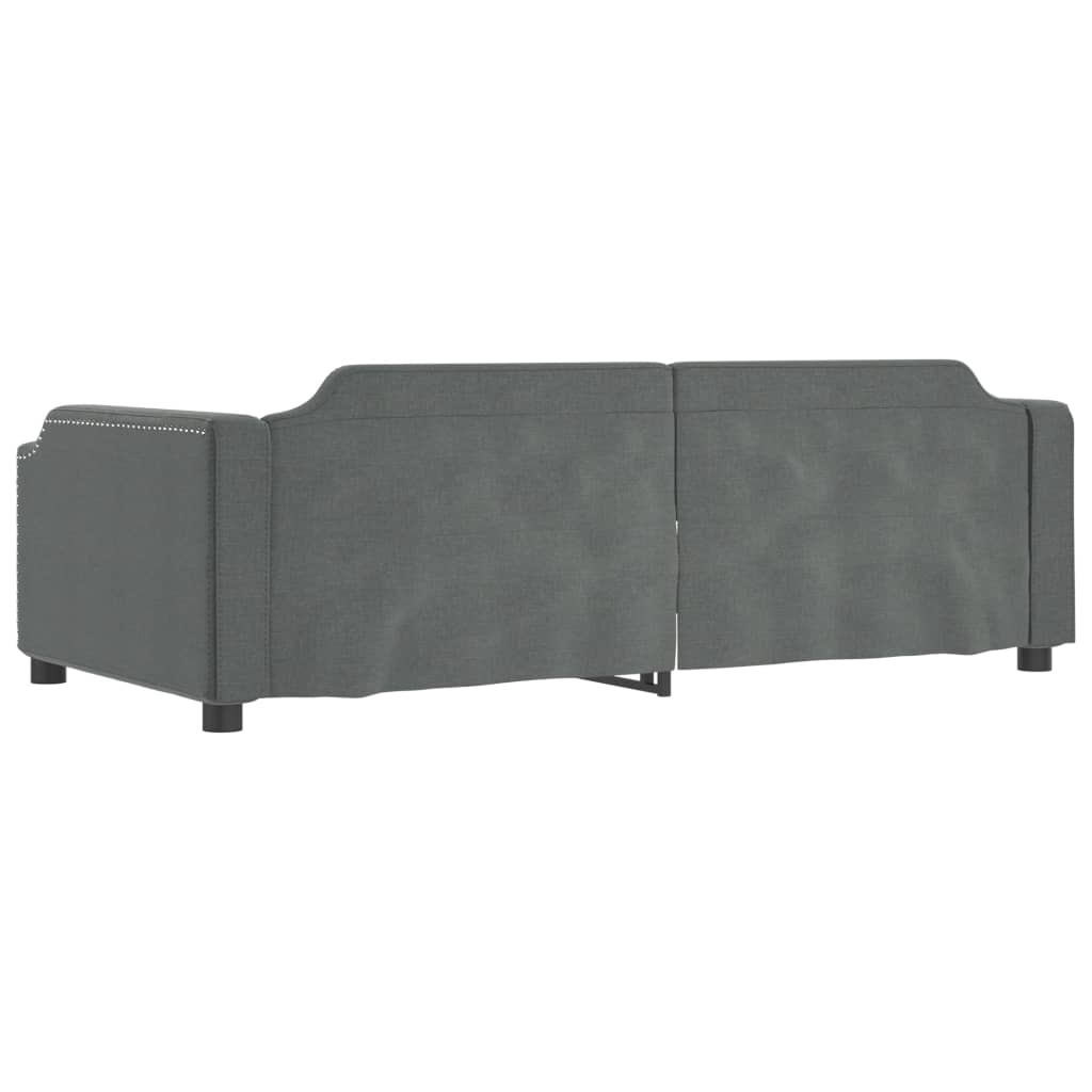 Slaapbank Stof 90 x 200 cm Donkergrijs zonder matras
