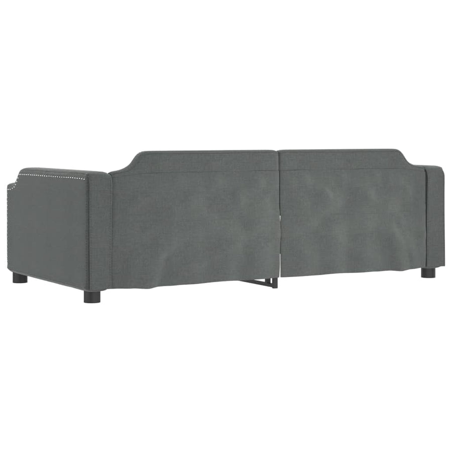 Slaapbank Stof 90 x 200 cm Donkergrijs zonder matras